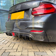 Load image into Gallery viewer, LED Style Carbon Fibre Rear Diffuser for BMW F22 2 Series M Sport 14-21
