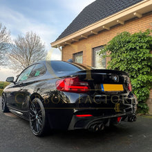 Load image into Gallery viewer, LED Style Carbon Fibre Rear Diffuser for BMW F22 2 Series M Sport 14-21
