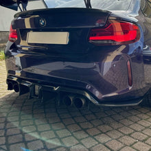 Load image into Gallery viewer, LED Style Carbon Fibre Rear Diffuser for BMW F87 F87C M2 16-21
