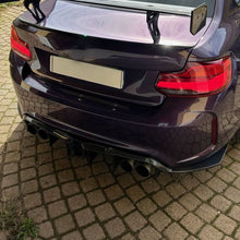 Load image into Gallery viewer, LED Style Carbon Fibre Rear Diffuser for BMW F87 F87C M2 16-21

