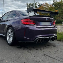 Load image into Gallery viewer, LED Style Carbon Fibre Rear Diffuser for BMW F87 F87C M2 16-21

