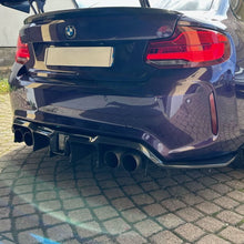 Load image into Gallery viewer, LED Style Carbon Fibre Rear Diffuser for BMW F87 F87C M2 16-21
