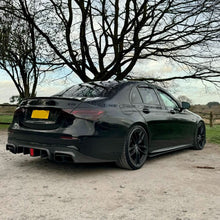 Load image into Gallery viewer, LED Style Carbon Fibre Rear Diffuser for Mercedes W213 E Class Saloon 16-18
