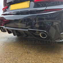 Load image into Gallery viewer, LED Style Gloss Black Rear Diffuser Quad Exhaust for BMW 3 Series G20 G21 Pre-LCI 19-22
