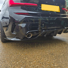 Load image into Gallery viewer, LED Style Gloss Black Rear Diffuser Quad Exhaust for BMW 3 Series G20 G21 Pre-LCI 19-22
