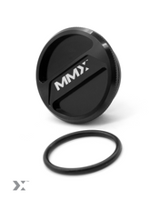 Load image into Gallery viewer, MMX Billet Aluminium Windscreen Washer Bottle Cap / Reservoir Cover for BMW G-Chassis Models, Black Anodised
