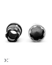 Load image into Gallery viewer, MMX Locking Wheel Nuts Security Set, Conical (Tapered) Seat Alloy Wheel Locks for MMX Stud Conversions 70mm &amp; 80mm, 4x Nuts &amp; Key
