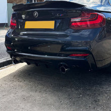 Load image into Gallery viewer, MP Style Gloss Black Rear Diffuser Dual Exhaust for BMW F22 2 Series M Sport 14-Present

