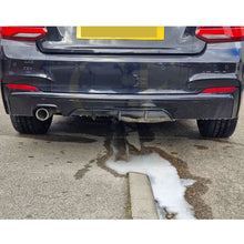 Load image into Gallery viewer, MP Style Gloss Black Rear Diffuser Twin Exhaust for BMW F22 2 Series M Sport 14-Present
