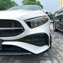 Load image into Gallery viewer, Gloss Black Front Canards Set (4 pcs) for Mercedes Benz W177 A Class AMG &amp; A35 23-25
