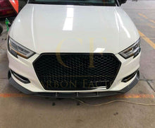 Load image into Gallery viewer, P Style Carbon Fibre Front Splitter for Audi A3 Saloon Non S Line 16-19
