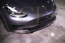 Load image into Gallery viewer, P Style Carbon Fibre Front Splitter for Tesla Model 3 16-23
