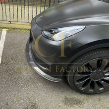 Load image into Gallery viewer, P Style Carbon Fibre Front Splitter for Tesla Model Y 19-23
