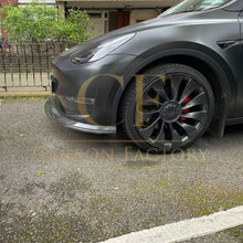 Load image into Gallery viewer, P Style Carbon Fibre Front Splitter for Tesla Model Y 19-23
