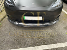 Load image into Gallery viewer, P Style Carbon Fibre Front Splitter for Tesla Model Y 19-23
