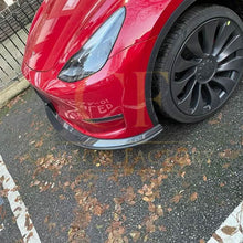 Load image into Gallery viewer, P Style Carbon Fibre Front Splitter for Tesla Model Y 19-23
