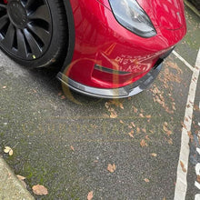 Load image into Gallery viewer, P Style Carbon Fibre Front Splitter for Tesla Model Y 19-23
