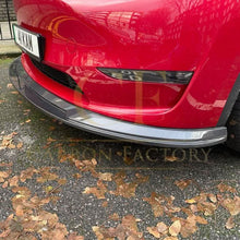Load image into Gallery viewer, P Style Carbon Fibre Front Splitter for Tesla Model Y 19-23
