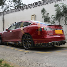 Load image into Gallery viewer, P Style Carbon Fibre Rear Diffuser for Tesla Model S P85 14-15
