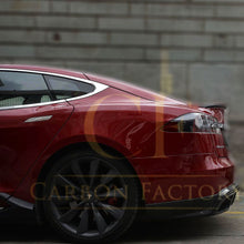 Load image into Gallery viewer, P Style Carbon Fibre Rear Diffuser for Tesla Model S P85 14-15
