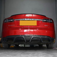 Load image into Gallery viewer, P Style Carbon Fibre Rear Diffuser for Tesla Model S P85 14-15
