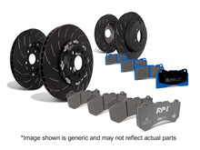 Load image into Gallery viewer, EBC Bluestuff NDX Pad &amp; 2pc Disc Kit FULL VEHICLE 2pc disc kit &amp; swept groove rear (P2DK033B)
