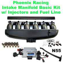 Load image into Gallery viewer, BMW N55 F-Series Port Fuel Injection (PI) Kit, 6-Injector Intake Manifold Spacer for E85, Basic or Elite, fits M135i M235i M2 335i 435i 535i 640i 740i X3 X5 X6
