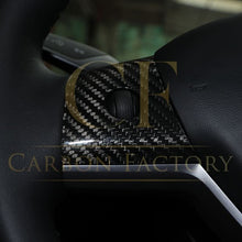 Load image into Gallery viewer, Pre-Preg Carbon Fibre Steering Wheel Trims for Tesla Model 3 &amp; Model Y 17-23
