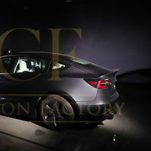 Load image into Gallery viewer, R Style Carbon Fibre Boot Spoiler for Tesla Model 3 16-23
