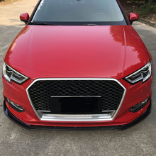 Load image into Gallery viewer, RS Style Carbon Fibre Front Splitter for Audi A3 Saloon Non S Line 16-19

