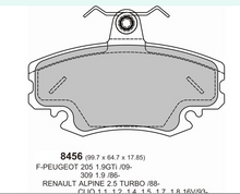 Load image into Gallery viewer, 205 GTI / Clio 2.0 Williams 16V PBS ProRace Performance Brake Pads 8456
