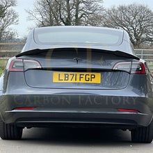 Load image into Gallery viewer, V Style Carbon Fibre Boot Spoiler for Tesla Model 3 16-23
