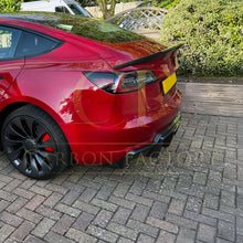Load image into Gallery viewer, V Style Carbon Fibre Boot Spoiler for Tesla Model 3 16-23
