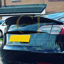 Load image into Gallery viewer, V Style Carbon Fibre Boot Spoiler for Tesla Model 3 16-23
