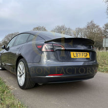 Load image into Gallery viewer, V Style Carbon Fibre Boot Spoiler for Tesla Model 3 16-23
