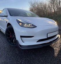 Load image into Gallery viewer, V Style Carbon Fibre Front Splitter for Tesla Model 3 16-23
