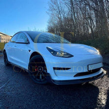 Load image into Gallery viewer, V Style Carbon Fibre Front Splitter for Tesla Model 3 16-23
