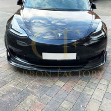 Load image into Gallery viewer, V Style Carbon Fibre Front Splitter for Tesla Model 3 16-23
