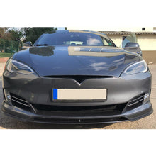 Load image into Gallery viewer, V Style Carbon Fibre Front Splitter for Tesla Model S 16-17
