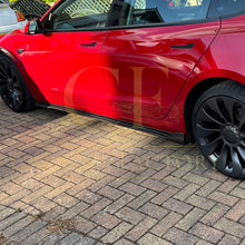 Load image into Gallery viewer, V Style Carbon Fibre Side Skirts for Tesla Model 3 16-23
