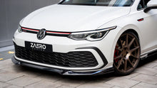 Load image into Gallery viewer, VW GOLF GTI MK8 EVO-1 GLOSS BLACK FRONT SPLITTER BY ZAERO (2020+)
