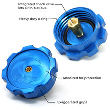Load image into Gallery viewer, BMS Billet Water/Methanol Injection (WMI) Tank Cap with Safety Check Valve
