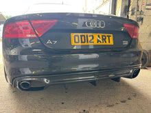 Load image into Gallery viewer, V Style Carbon Fibre Rear Diffuser for Audi 4G A7 S Line 10-14

