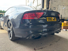 Load image into Gallery viewer, V Style Carbon Fibre Rear Diffuser for Audi 4G A7 S Line 10-14
