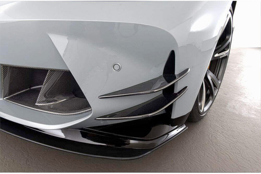 AC Schnitzer Front Bumper Side Wings / Canards (Dive Planes) for BMW M3 (G80/G81) Saloon & Touring - Gloss Black 4-Piece Set