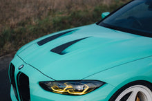 Load image into Gallery viewer, Alpha N Carbon Fibre Vented Bonnet (M4 GT3 Inspired) for BMW M3 M4 (G80 G81 G82 G83) | G8X Carbon Hood Upgrade | Lightweight Heat-Extraction Bonnet
