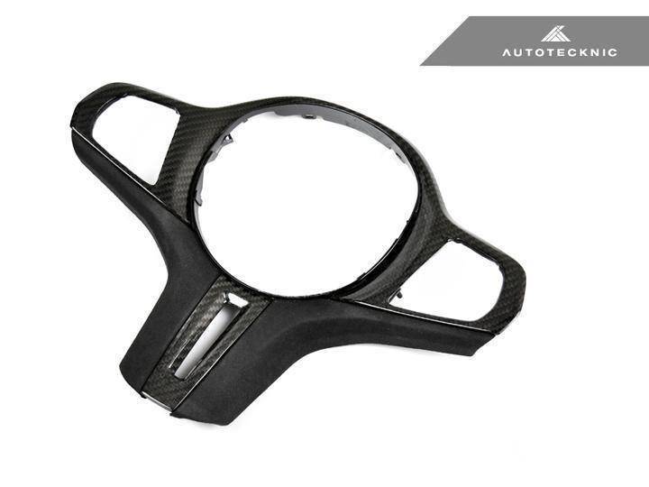 Autotecknic Carbon Fibre & Alcantara Steering Wheel Trim Insert for BMW M8 2018+ (F91 F92 F93) - 3K 2x2 Twill, OEM-Style Fit