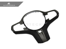 Load image into Gallery viewer, AutoTecknic Carbon Fibre Alcantara Steering Wheel Trim Insert for BMW X3 (G01) &amp; X4 (G02) 2018+ – OEM-Fit 3K 2x2 Twill Replacement
