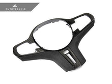 Load image into Gallery viewer, Autotecknic Carbon Fibre (Fiber) &amp; Alcantara Steering Wheel Trim for BMW X3M F97 &amp; X4M F98 (2019+) - 2x2 3K Twill, OEM Fit
