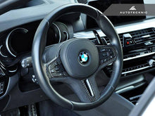 Load image into Gallery viewer, Autotecknic Carbon Fibre (Fiber) &amp; Alcantara Steering Wheel Trim for BMW X3M F97 &amp; X4M F98 (2019+) - 2x2 3K Twill, OEM Fit
